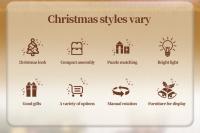 Bloques De Construcción Navideñas Rosa Árbol De Navidad Y Casa De Nieve Para Decoración De Escritorio Juguetes De Artesanía Para Niños Regalos De Fiestas - details 1