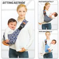 Toddler Carrier - 2024 New Baby Sling Carrier Newborn To Toddler, Adjustable Baby Carrier Sling, Carrying 10-60 Lbs (black Sailboat),Porta bebé ajustable 2024 Cinturón de apoyo para recién nacidos Carga hasta 60 lbs - details 1