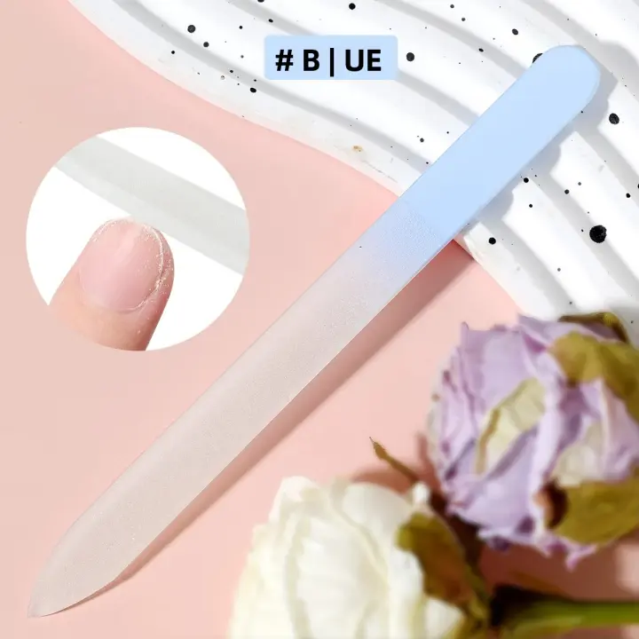 Archilla De Uñas Profesional De Vidrio Durable Herramienta De Manicura Limegirl Sand Rubbing Crystal Glass Nail File Para Arte De Uñas - 1