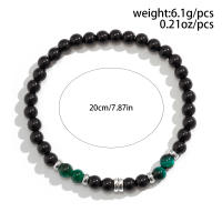 Salircon Pulsera Elástica Para Hombre Moda Hip Hop Con Cuentas De Acrílico Y Vidrio Pulsera De Cuerda Para Fiestas Joyería De Decoración - details 0