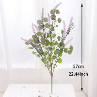 Rama De Lavanda Y Eucalipto Artificial Para Decoración De Boda Y Vaso Flor Sintética Para Arreglo Floral DIY - details 1