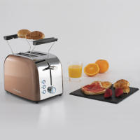 MakeCuisine - Tostador de diseño vintage Loft Inspire Collection. 2 ranuras de ancho XL. 900W. Función Descongelar/Recalentar/Cancelar. Accesorio para Bollería. Acero inox. Control regulable de tostado Indicador LED - details 0