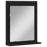 Espejo de baño vidaXL Negro Roble 50x12x60 cm Madera elaborada - details 1