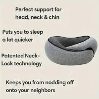 Cojín De Viaje Ajustable Portátil Para El Cuello En Forma De U De Memoria Esponja Soporte De Descanso Para El Cuello Estilo Caracol Suave Para Media Noche Y Sueño - details 6