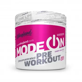 Wheyland Mode On 450 Gramos - Fórmula Pre-entrenamiento Ultraconcentrada - óxido Nítrico para una Mayor Congestión y Vasodilatación Muscular - Energía Explosiva y Estimulante - 1