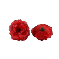 Rosa Artificial De Seda Amarilla/Oro Y Plateada 8cm Para Decoración De Boda Fiesta Doméstica Banquete DIY Flores Decorativas - details 5