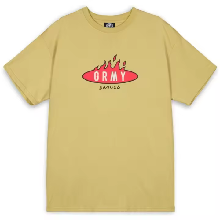 Camiseta de Manga Corta Grimey Burn In Flames Regular Tee para hombre en color amarillo - 1