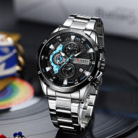 Reloj De Pulsera Curren 8402 Para Hombre Estilo Casual Y De Negocios Cronógrafo De 6 Manos Acero Inoxidable Resistente Al Agua - details 16