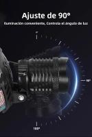 Linterna Frontal LED Potente 200000LM Torcha De Pesca Con Luz De Advertencia Lámpara De Cabeza De Longitud De Rayo Para Aventuras Al Aire Libre - details 12