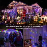 Luz De Hielo Solar Para Cortina 3.5M Decoración Detechos Exteriores Luces De Hada Para Bodas Fiestas Navidad Y Jardín - details 11