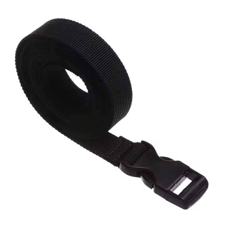 Cinta De Amarre De Nylon Duradero Para Viaje Y Camping Con Hebilla De Cama Negro Correa De Luggage Con Hebilla De Cierre Rápido Kit De Herramientas Para Exteriores - 1
