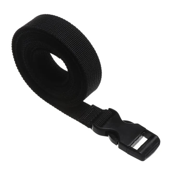 Cinta De Amarre De Nylon Duradero Para Viaje Y Camping Con Hebilla De Cama Negro Correa De Luggage Con Hebilla De Cierre Rápido Kit De Herramientas Para Exteriores - 1