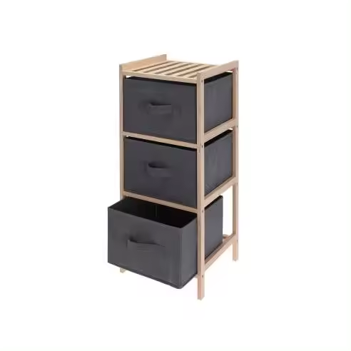 STORAGE SOLUTIONS Armario de baño 3 compartimentos, 27,5x25,4x65cm, STORAGE SOLUTIONS - 32438  Muebles Hogar Armarios Hogar - 1