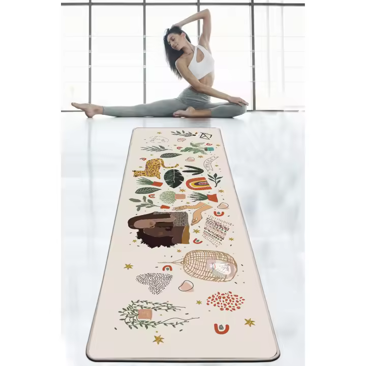 Alfombra de yoga beige - 1