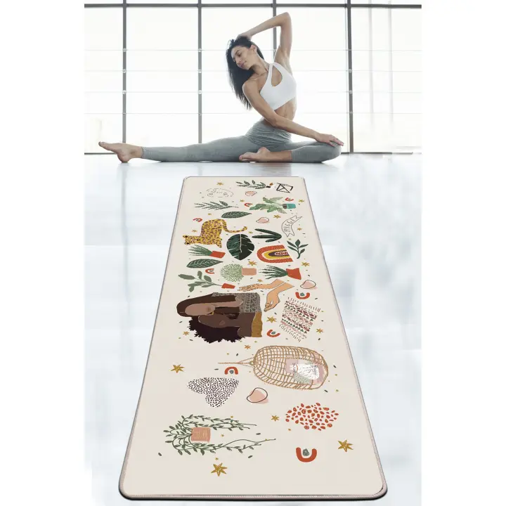Alfombra de yoga beige - 1