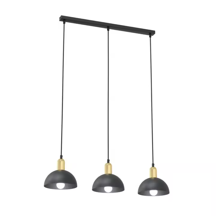 Lámpara de Suspensión Moto, Metal, Negro, 60x18x140 cm - 1