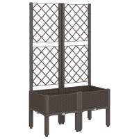 vidaXL Jardinera con enrejado PP 80x40x142 cm Color Gris,  Gris claro,  Negro y mas - details 1