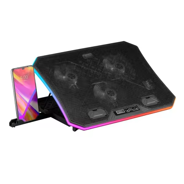 Mars gaming mnbc6 rgb cooling base for laptops up to 19'' stand xl - 1
