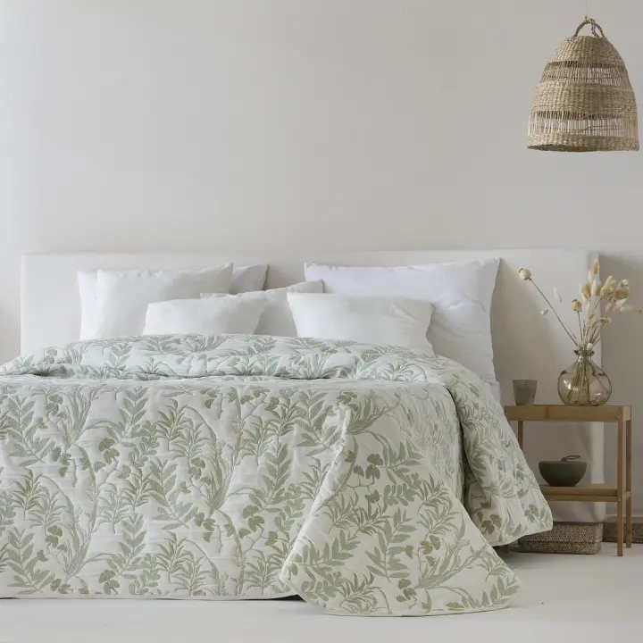 ETHERE MAISON - Colcha jacquard algodón Alessia Verde - 1