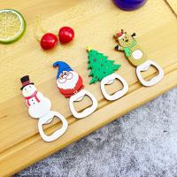 Abrepuertas De Acero Inoxidable Con Patrón Navideño Multifuncional Con Silicón Magnético Para Refrigerador Regalo De Cocina - details 0