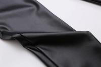 Pantalones De Cuero Para Hombre Corte Fino Ajustado Elasticidad Moda Pantalones De Motociclista Para Noche Club Fiesta Y Danza - details 6