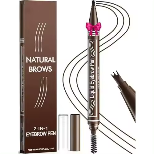 Define y da forma con trazos, el lápiz para cejas con un aplicador con punta de microtenedor crea cejas de aspecto natural sin esfuerzo - 1