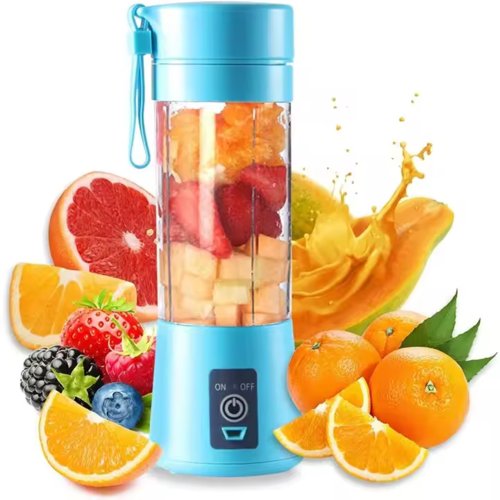 Taza batidora portátil, licuadora Eléctrica USB, mini licuadora portátil para batidos y batidos, Jugo, 380 Ml, SEIS Cutillas, bueno para mezcla - 1