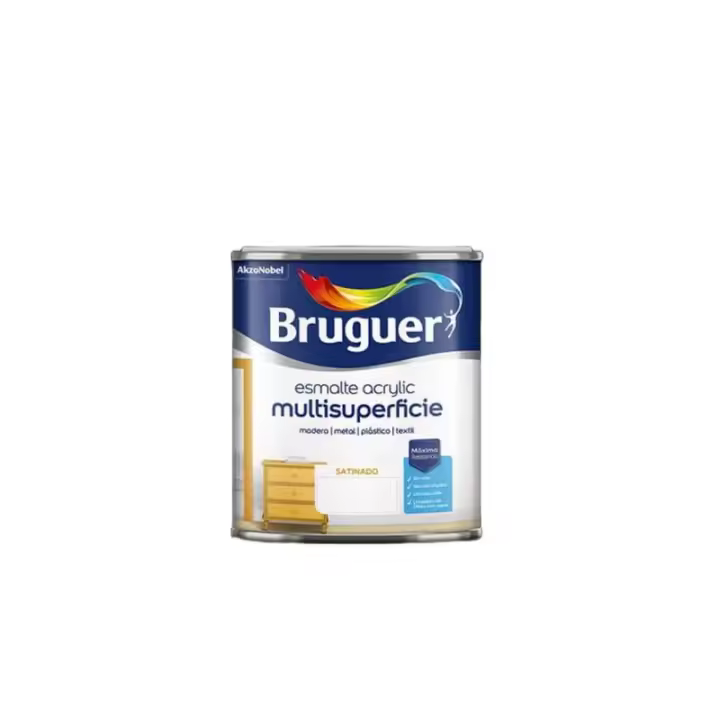 BRUGUER-Pintura Esmalte Acrylic Multisuperficie Satinado Blanco  2,5 L - 1