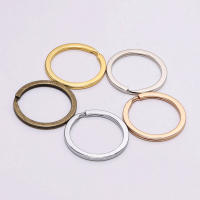 Llaveros De Anillo Redondo Dorado 10Pcs/Lot Tamaños 25 28 30mm Plated Para Fabricación De Joyas Clavija Encadenamiento Metal Aleación De Zinc - details 10