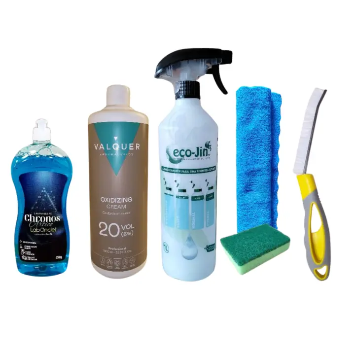 Pack Chronos de Laboncler – Incluye Crema Oxigenada, Difusor, Bayeta, Estropajo y Cepillo de Juntas. Pack Completo para Mezclar Chronos con Crema Oxigenada, Ideal para una Limpieza Multiusos, Biodegradable y Eficaz con Ecojin Original de Laboncler - 1