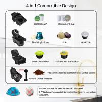 HiBREW Cafetera de cápsulas H1A, cafetera multicápsulas 4 en 1, compatible con cápsulas DG/Nes/ESE/café molido, Parada automática, Modos de café caliente y frío, Espresso perfecto, Negra - details 3