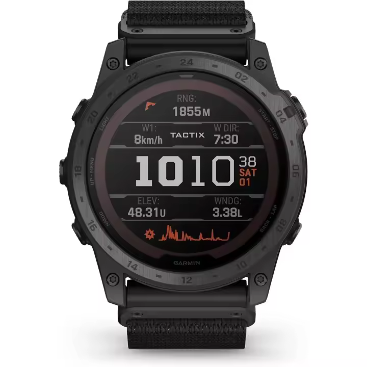 Garmin tactix® 7 – Pro Ballistics Edition Reloj táctico con GPS y Carga Solar con Applied Ballistics y Correa de Nylon - 1