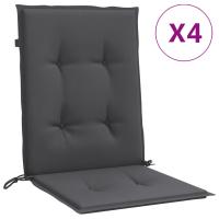 vidaXL Cojines silla respaldo bajo 4 ud tela 100x50x4 cm Color Antracita melange,  Gris claro melange,  Gris oscuro melange y mas Cojín Decorativo de Asiento Cojines de muebles de salon - details 3
