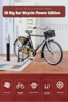 Modelo De Bicicleta Retro De Aleación a Escala 1/10 Con Ruedas De Goma Para Niños Juguetes De Coches Y Bicis De Metal Regalo Para Fiestas - details 0