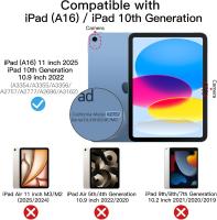 Funda para iPad (A16) 11.ª/10.ª Generación (2025/2022) con Portalápiz, Slim Tableta Cover con Suave TPU Trasera Carcasa con Auto-Sueño/Estela (Marino) - details 1