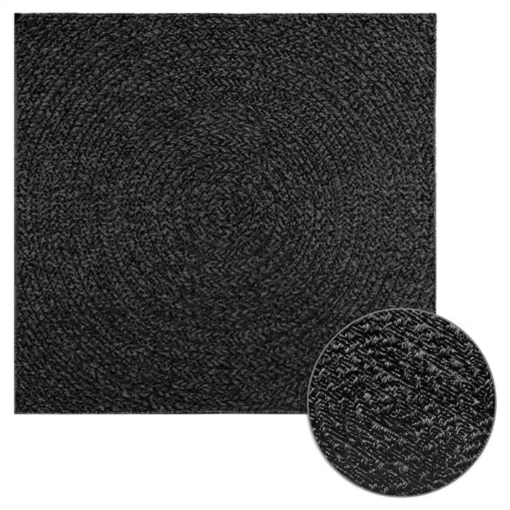 vidaXL Alfombra ZIZUR apariencia yute interior exterior antracita - 1