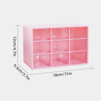 Caja De Almacenamiento Para Escritorio Con Mini Cajones Caja De Nueve Cuadrados Pila Plegable Para Joyería Accesorios De Peluquería Y Adhesivos - details 1