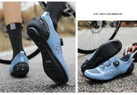 Zapatillas De Ciclismo LiXingMing Para Hombre Azul Zapatillas De Bicicleta De Montaña Transpirables Y Cerradura Self-Locking Talla True Fit Nylon Suela EVA Lining LYCRA Disponibles En Varios Tamaños - details 6