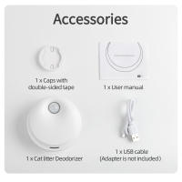 ROJECO 4000mAh Purificador De Aire Para Litter Box Inteligente Desodorante Para Gatos Y Perros Toilette Automática Herramienta De Limpieza Para Mascotas Material Plástico - details 12