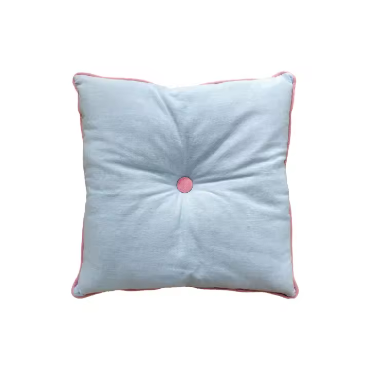 Cojín de Algodón y Poliéster con Botón - 45x45 - 1