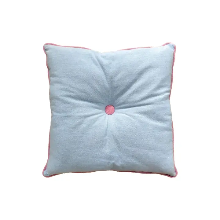 Cojín de Algodón y Poliéster con Botón - 45x45 - 1