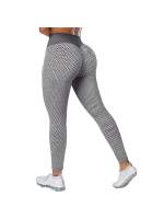 Pantalones De Yoga Para Mujeres Cintura Alta Moldeadora Jacquard De Mantequilla De Palmera Pantalones Deportivos De Pierna Larga Sin Bolsillos - details 5