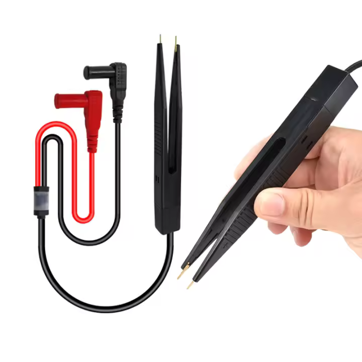 Bolígrafo De Prueba Clip Multímetro Pinzas De Prueba Para Capacidad Inductancia Resistente Componentes De Chip Herramienta Eléctrica Multiusos - 1