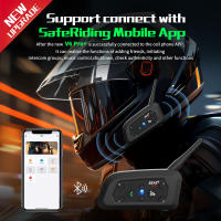 EJEAS-casco de motocicleta V6 PRO +/PLUS, walkie-talkie con Bluetooth, distancia de 6 conductores, 800 metros, impermeable, IP67 - details 9