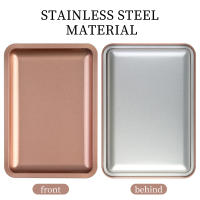 Plato De Almacenamiento De Cosméticos De Acero Inoxidable Cuadrado Para Arte De Uñas Y Manicura Con Tweezers Cuchillas Y Bolígrafos Contenedor De Dishes Para Uñas Falsas - details 4