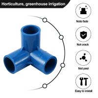 Conector en T de plástico PVC para manguera de jardín, junta de 3 vías, adaptador de tubería de riego, herramientas de piezas de tubo, 16 piezas, 20mm - details 1