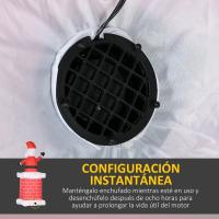 HOMCOM Papá Noel Hinchable con Chimenea Navidad Hinchable con 2 Luces LED e Inflador Eléctrico Decoración Navideña para Exteriores Interiores 80x70x210 cm Multicolor - details 5