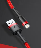 Cable USB Baseus Para iPhone 14 13 12 11 pro Max Xs X 8 plus Carga Rápida 2.4A Línea De Datos USB Con Conector Lightning - details 0