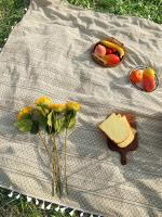 Mantel Vintage De Lámina Rectangular Resistente a Manchas Y Agua Antipolvo Ideal Para Picnics Y Uso Doméstico Con Estilo Pastoral - details 2