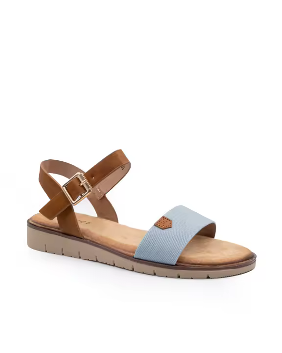 Sandalias Mujer Planas Con Hebilla Con Plantilla Acolchada - 1